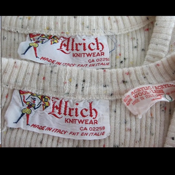 Beautiful 70’s Vintage Italian Confetti Wool Blend Sweater, Tank and skirt - Picture 10 of 10